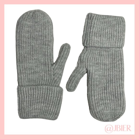 Adrienne Landau Sparkle Mittens in Gray - Picture 1 of 1